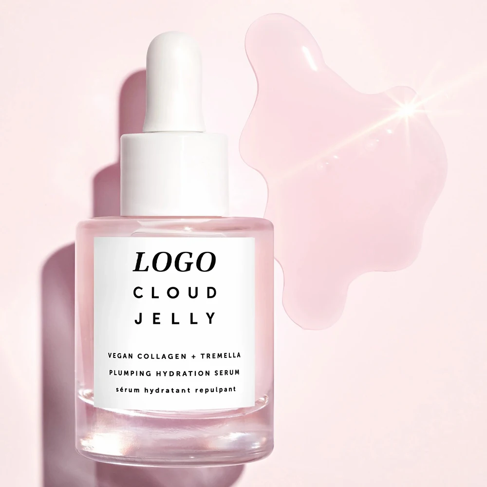 BLIW Private Label Pink Jelly Face Skincare Natural Vegan Cruelty-Free Hyaluronic Acid Plumping Hydration Facial Serum