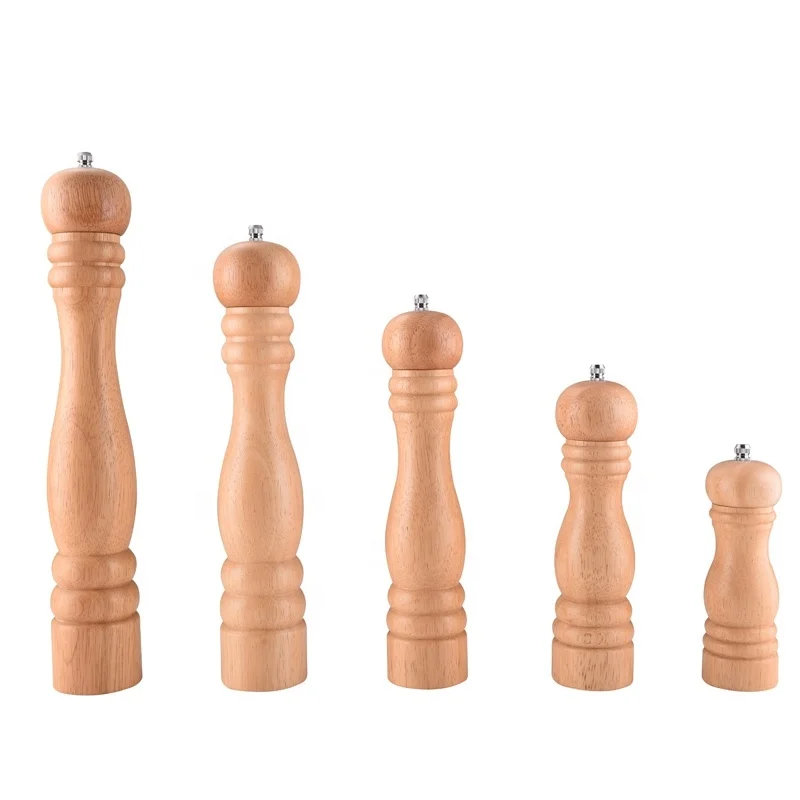 Eco Friendly Wooden Handle Kitchen Tool Pepper And Salt Mills Grinder