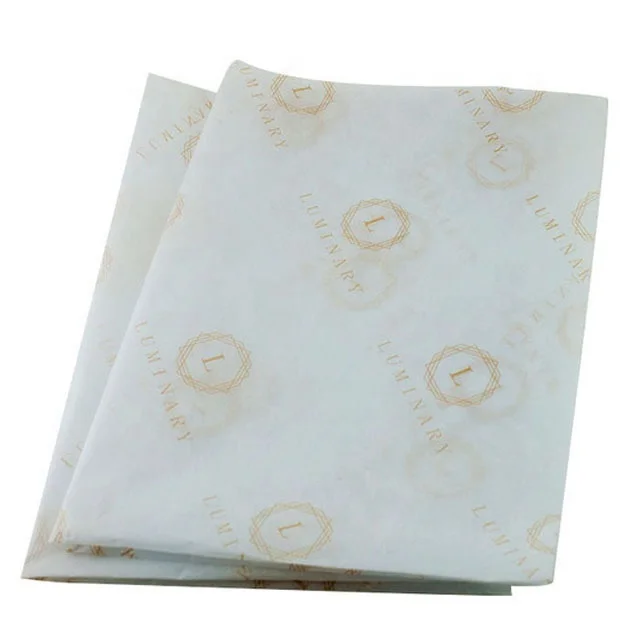 White Translucent Biodegradable Custom Handbag Zipper Metals Wrapping Tissue Paper