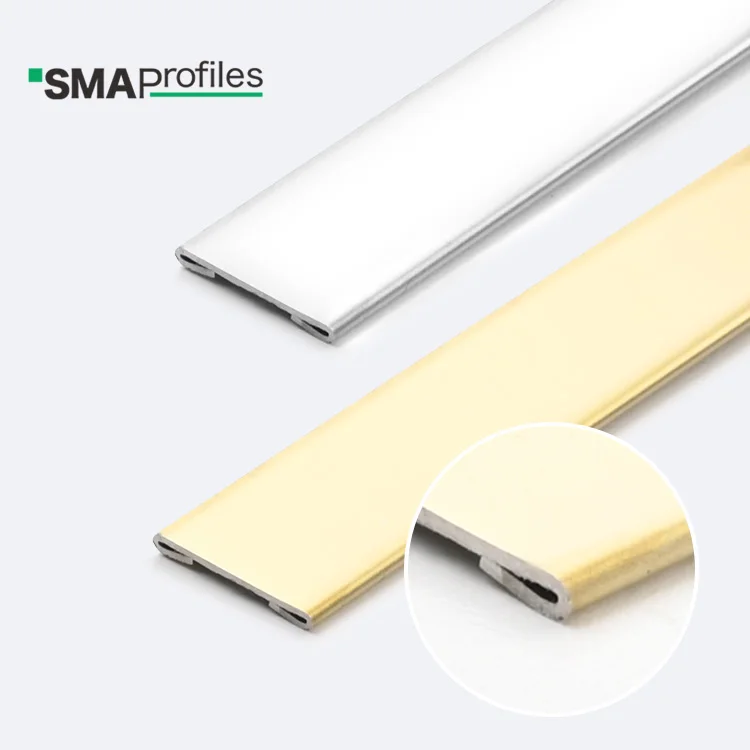 SMAProfiles 8mm, 10mm, 15mm width stainless tile trim stainless steel flat strip for wall, door, cabinet decoration