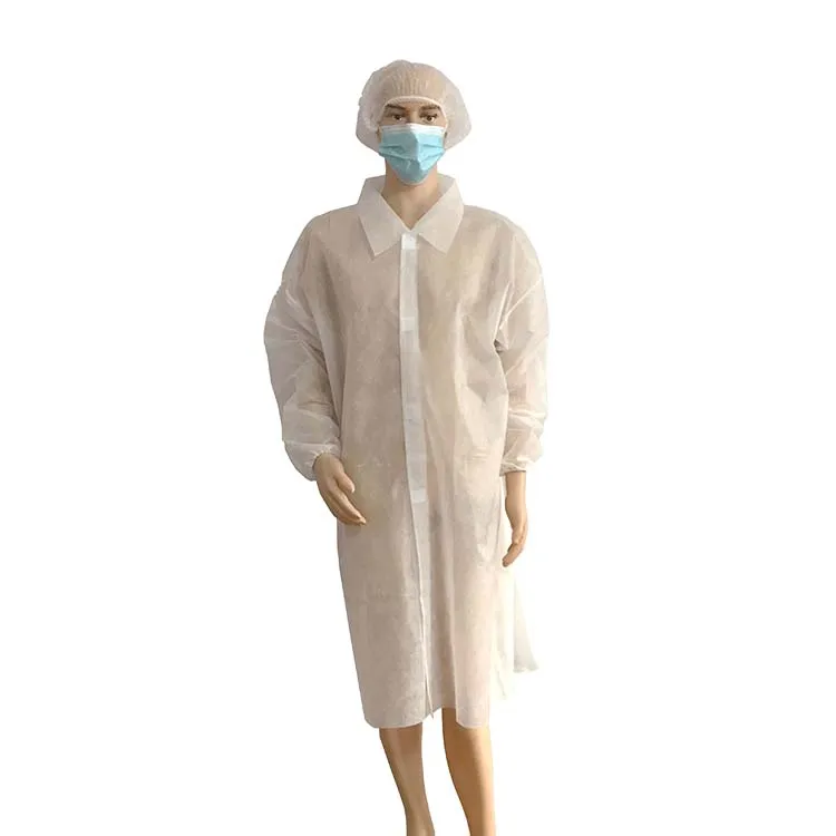 ppe Wholesale hot selling Disposable Nonwoven Lab Coat for Painting and Cleaning