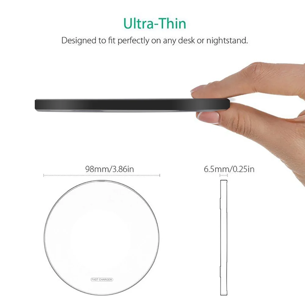 Inalambrico Cargador Tipo C Fast Qi Wireless Charger Pad for iPhone Samsung Xiaomi Wireless Charging Stand