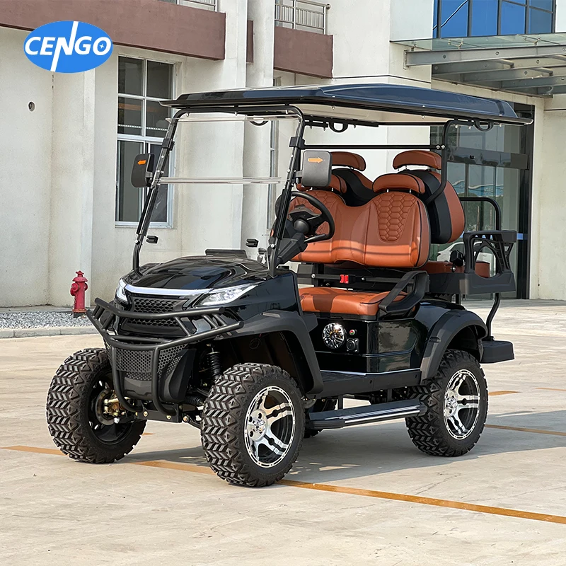 Off road 4-seater Electric Golf Cart with Bump Custom Body Color Seat Color Lifted Buggy Street Legal Lifted Golf Cart
