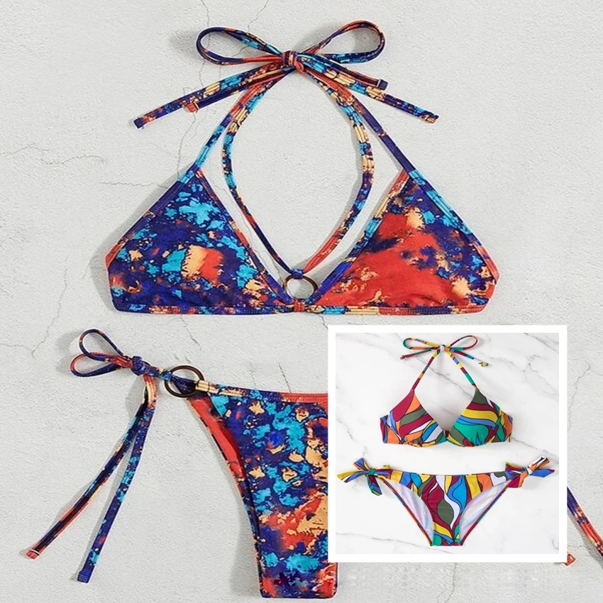 Hot sale Factory direct cheaper shop bikinis set wholesale mix style clothes bales swimsuit women swimwear stock