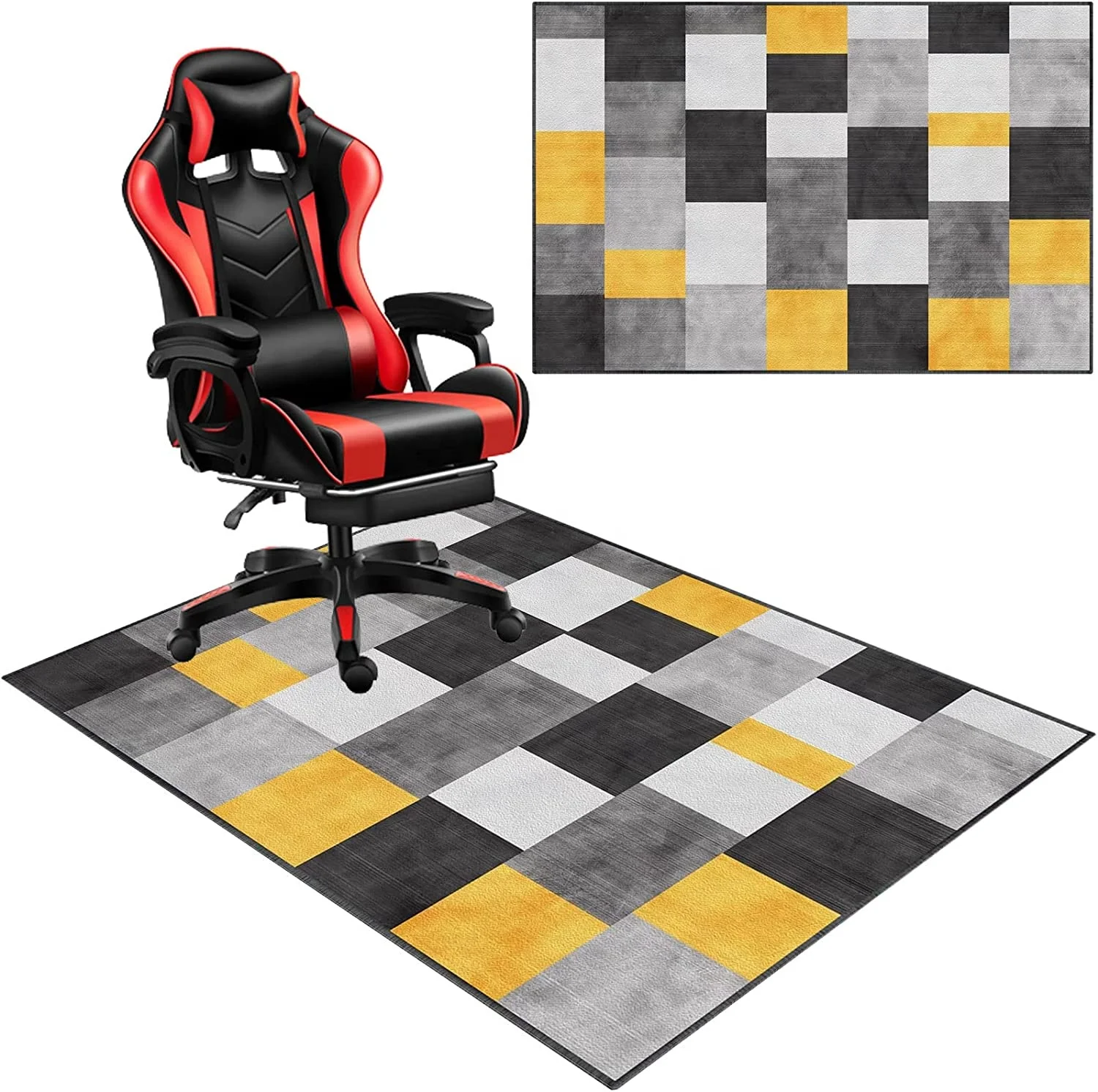 Anti-Slip Floor Protector Easy to Clean Computer Gaming Chair Mat for Hard Floors