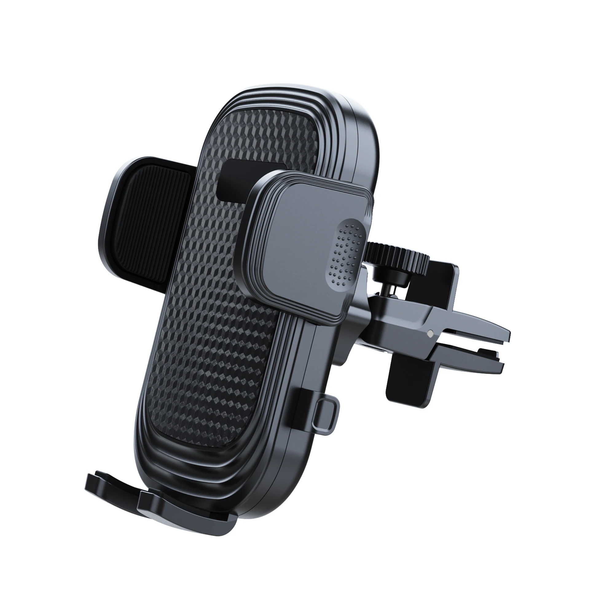 2022 New Car Phone Holder Air Vent Mount Vertical Knob Adjustment Mini Clip Stand One-Click Release Socket Mobile Accessories
