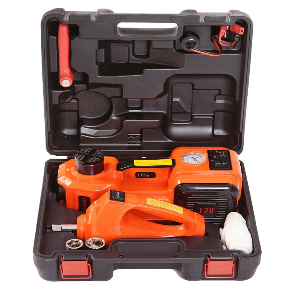 DC 12V 5T Multi-functional hydraulic floor jack with electric impact wrench for car