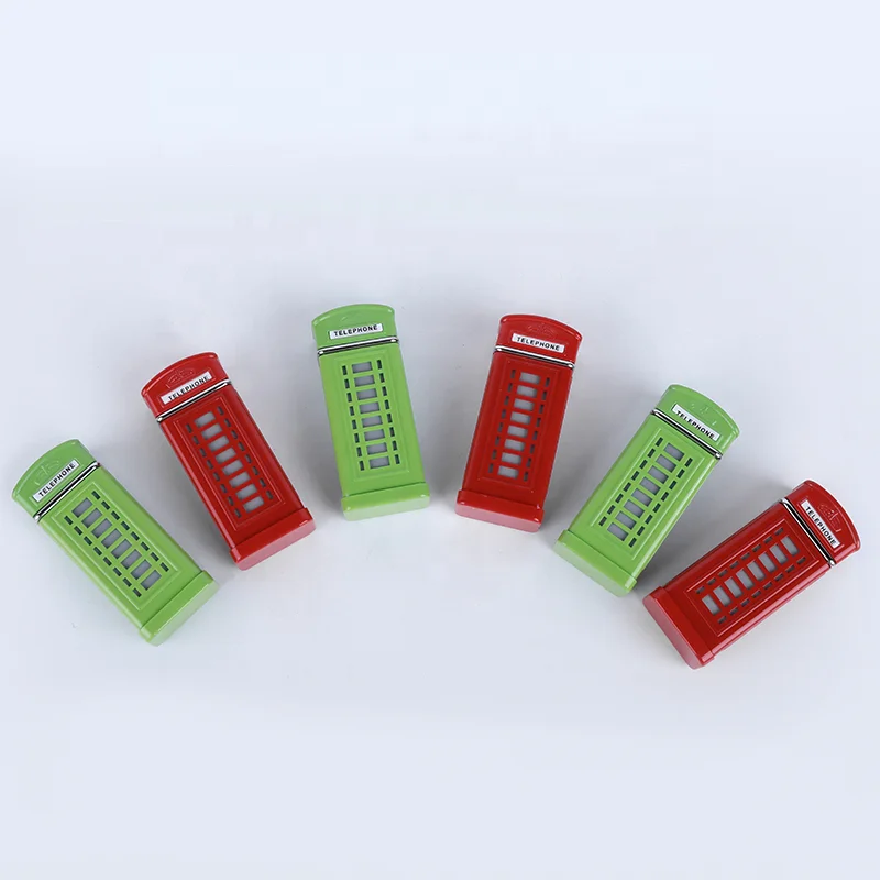 OEM London Phone booth shape mini Antique ashtray pocket ashtray Vintage Wall hanging Classic Metal Telephone model phone box