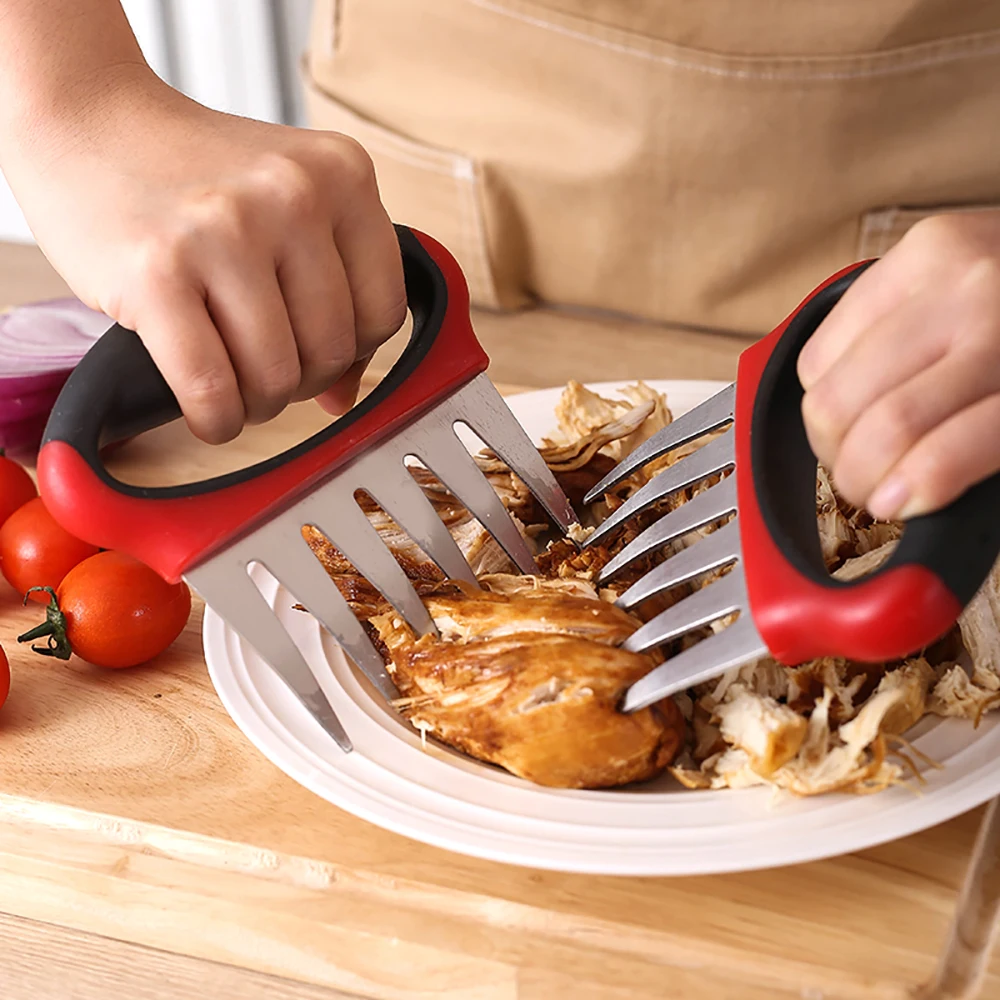 Manjia Sharp Bear Claws Pulled Grill Smoker Splitter Claws Meat Shredder For Food BBQ Tools Turkey Meat Claws