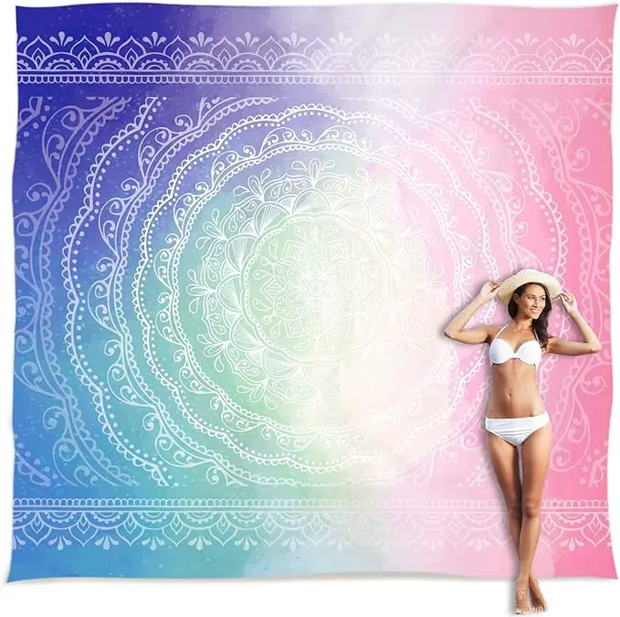 Factory Directly Supply Handwoven Serape Blanket Perfect as Beach Blanket Picnic Outdoor Yoga Camping Car Woven Blanket