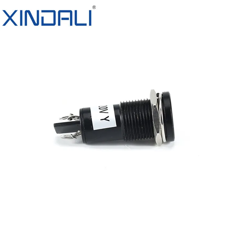 AD22C-10D 110v 12v 10mm Metal Indicator Light Waterproof LED power Warning Round Signal Lamp