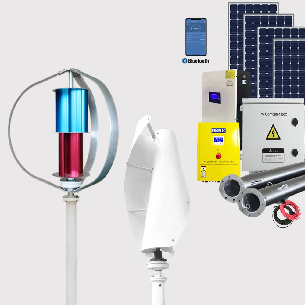 Low Speed 2kW 3kW 5kW 10kW Vertical Wind Turbine Small Rooftop Wind Generator 12v/24v/48v Power Supply