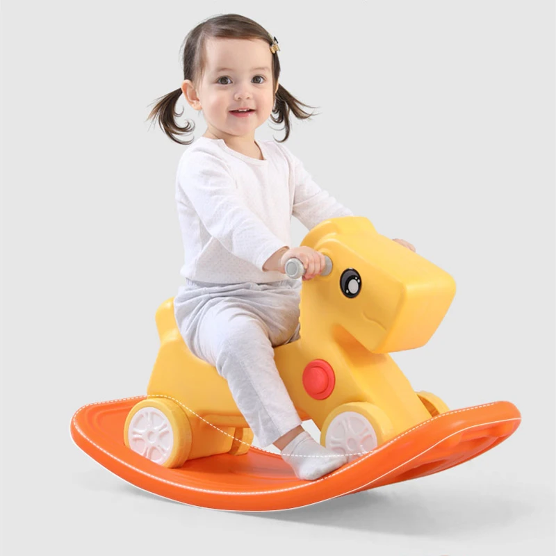 Plastic Multifunction Indoor Kids Ride On Toy Rocking Horse