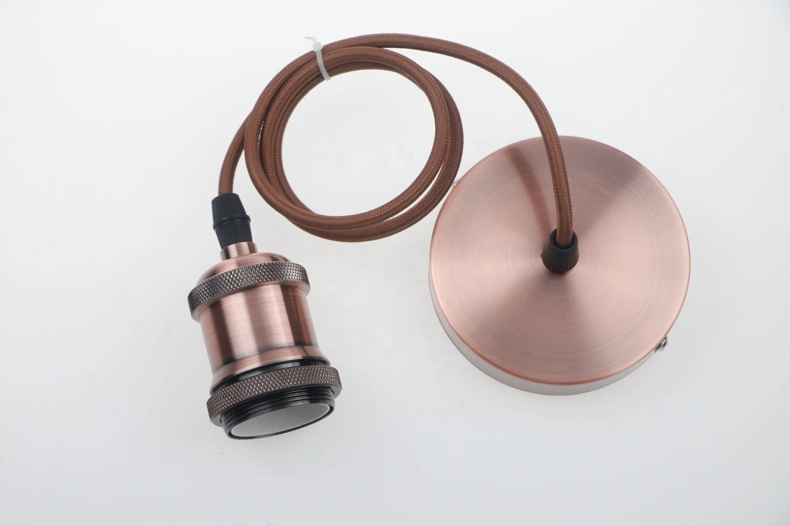 Vintage lamp holder fabric and hemp rope cables E27  lamp base holder