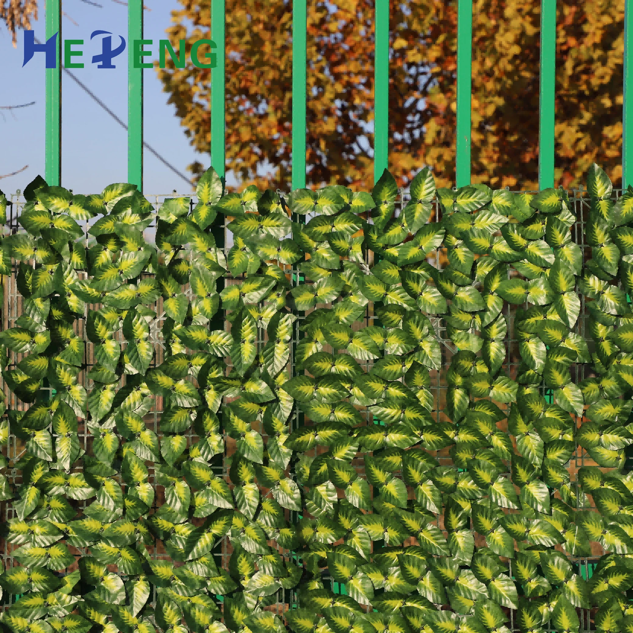 Artificial Leaf Flowers Fence Screen Garden Bamboo ivy Leaves Hedge Fences Grass Wall Decorative Panels Faux Privacy Fence