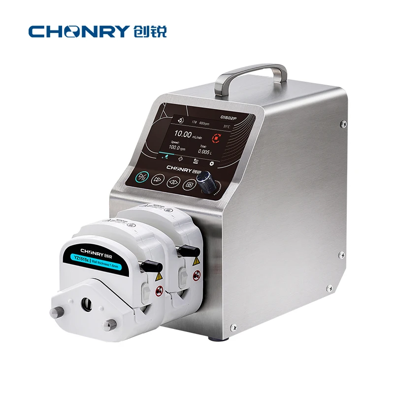 CHONRY 0I602P lab speed adjustable peristalt pump 110V/220V chocolate liquid transfer manufacturer