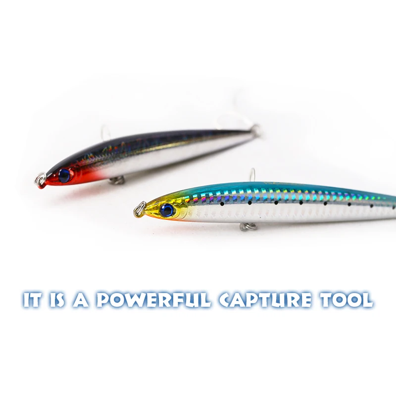 Tsurinoya  Fishing Lure DW23 125mm 28g Treble Hooks Hard Sinking Pencil Bait Seabass lure