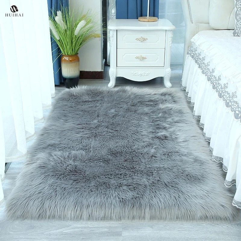 Super Soft Plush Fur Area Rug for Living Room  Fluffy Faux Fur Rug  Wholesale Faux Fur Floor Mat