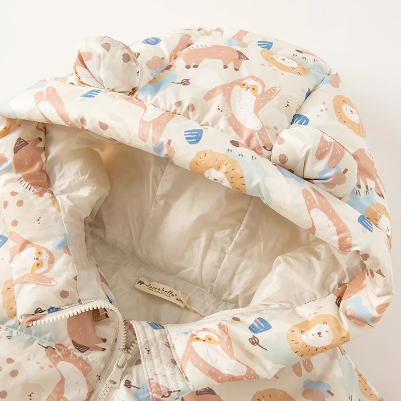 DB4238127 DAVE BELLA Children Down Jacket Winter Casual Boys Printed White Duck Down Girls Top