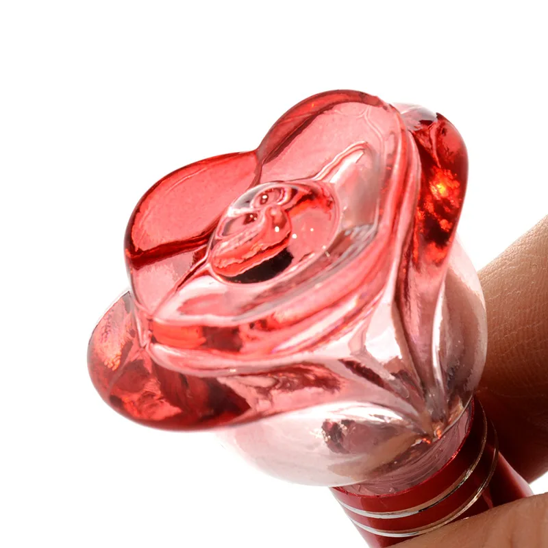 Wholesale Fancy Rose Flower Shaped Gradient Color 6mL Glass Perfume Spray Bottle