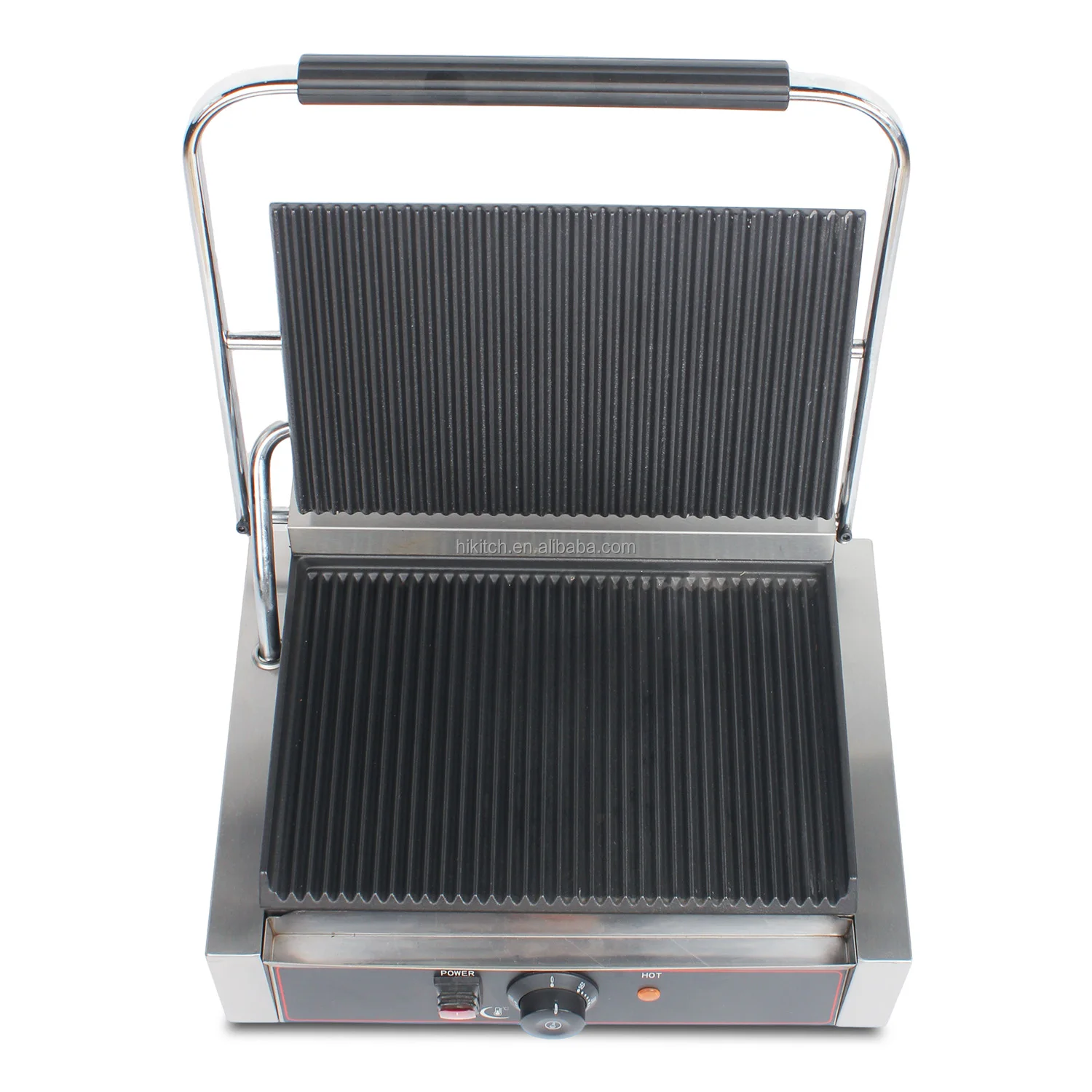Commercial contact grill electric all grooved heating hot plate panini machine 811EA beef steak cooking sandwich machine