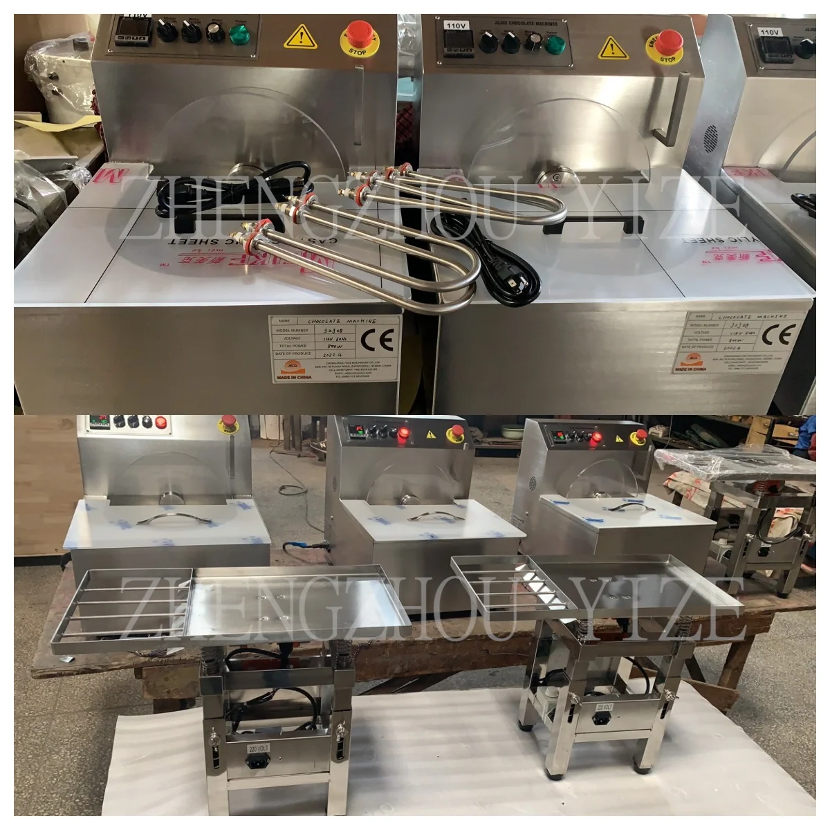 Chocolate Tempering Machine 250kg Automatic Chocolate Spread Melting Machine