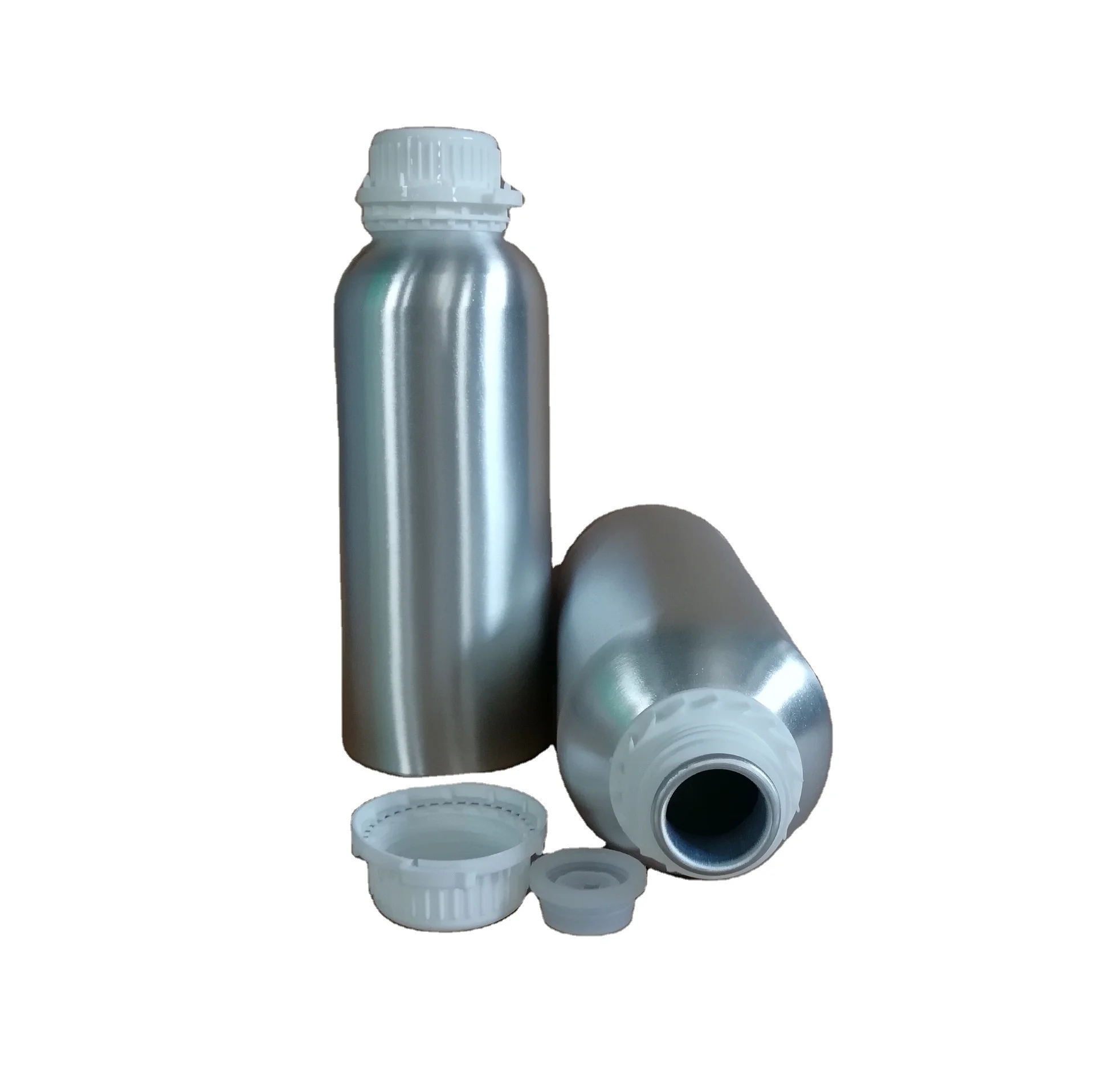 Hot Sale Aluminum Bottle 30 ml 500 ml 1000 ml 1 L Empty Metal Aluminum Essential Oil Bottle with Tamper Evident Lid