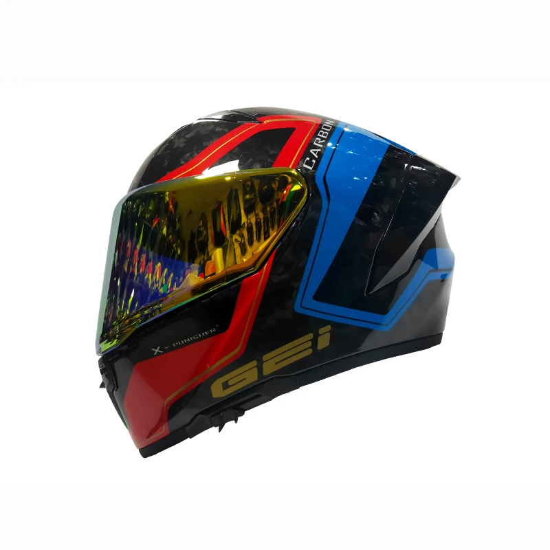 Fashion Style High Quality Carbon Fiber Full Face Helmet Street Bike Helmet Safe Riding Adult Women and Men Helmet