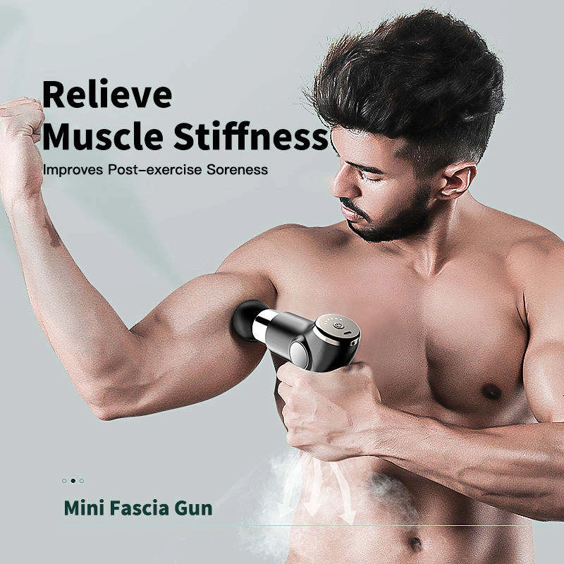 New Fascia Gun Electric Massager Relieve Muscle Massage Gun USB Charging Mini Fitness Impact Waist