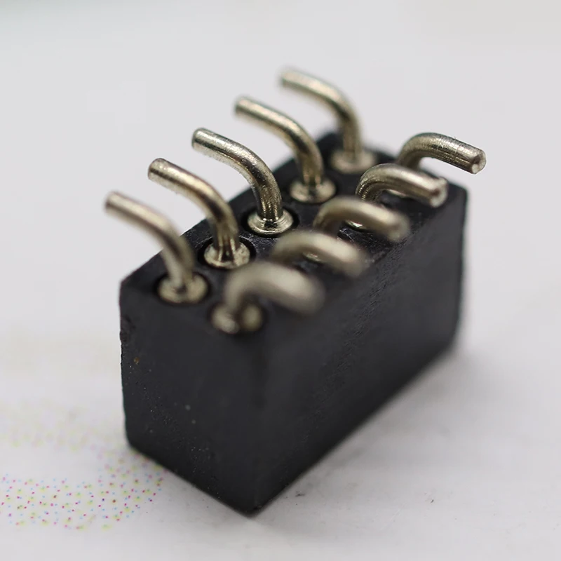 Dnenlink 1.27mm spacing positions 2-50pin Machined Round hole row mother Header Single duale Row Height 3.8 4.1mm smt connector