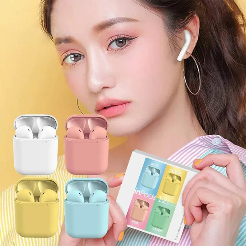 Оригинальные Спортивные Беспроводные наушники-вкладыши наушники Air pods Inpod i12