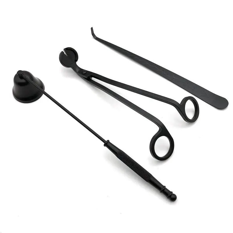 Hotsell Luxury Candle Tool Accessory 4 Piece Set Wick Trimmer/Dipper/Snuffer/tray metal