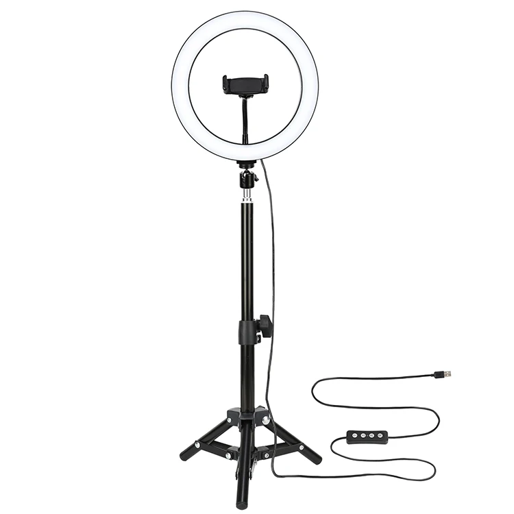10 Inch  26 cm Make Up Photography LED Ring Light With  Remote Tipod