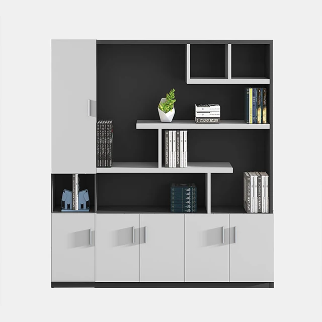 
Optional dimension and colors tall melamine open file storage shelf swing open white storage file cabinet 