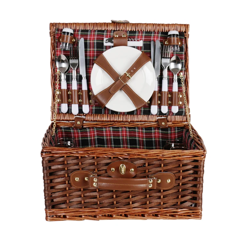 
Arched Picnic Basket Hard Top Picnic Basket For 6 