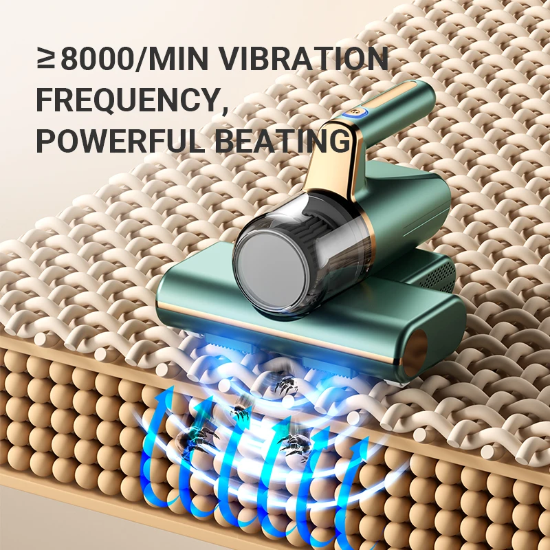 Home Supplies Portable Mattress Vacuum Mite Remover Cordless Handheld Cleaner Powerful Suction For Cleaning Bed Pillows