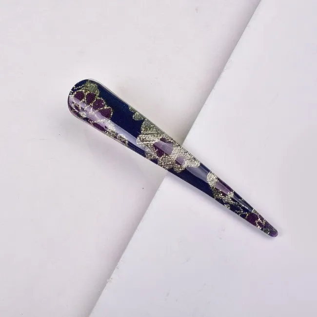 New creative hair accessories rhinestone duck beak with gold silk cloth acrylic ox horn with pan hair clip