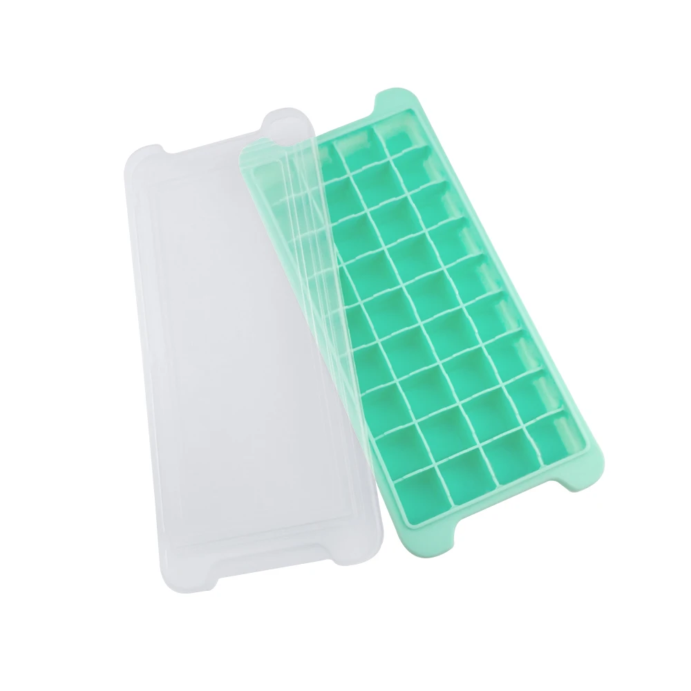 Silicone 36 Ice Cube Trays with Spill-Resistant Removable Lid, Durable and Dishwasher Ice Cube Molds