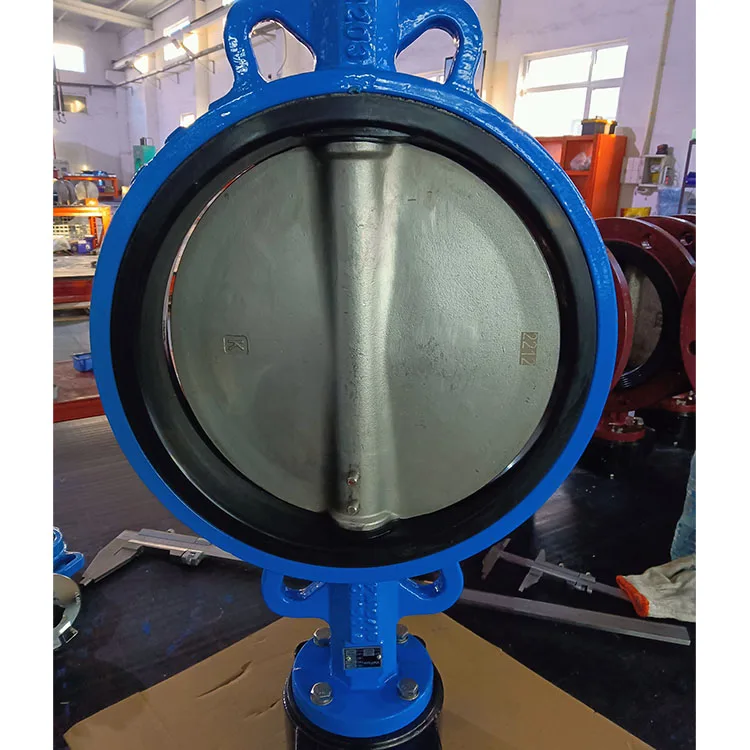 cast iron ductile iron pn10/16/10k/class150 wafer type butterfly valve with epdm seat, ss304 disc