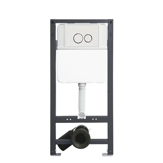Wall hung toilet built-in wall installation simple stylish concealed tank flush toilet cistern with high-density frame