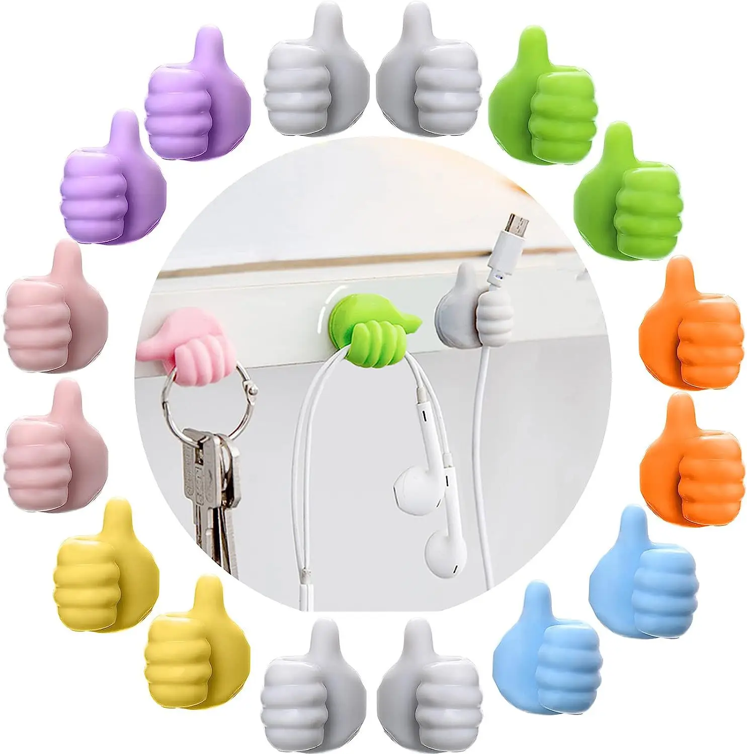 Novelty Thumb Hooks Hooks Wall Organisation Silicone Key Hooks