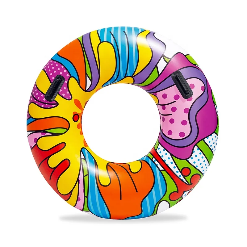 Fashion Beach Party Round Inflatable Swimming Ring For Adults Water Fun