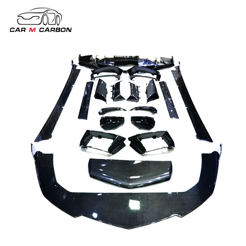 DMC style car carbon fiber body kit auto body parts front light grille mesh cover for Lamborghini LP700 Aventador 2011-2016Y