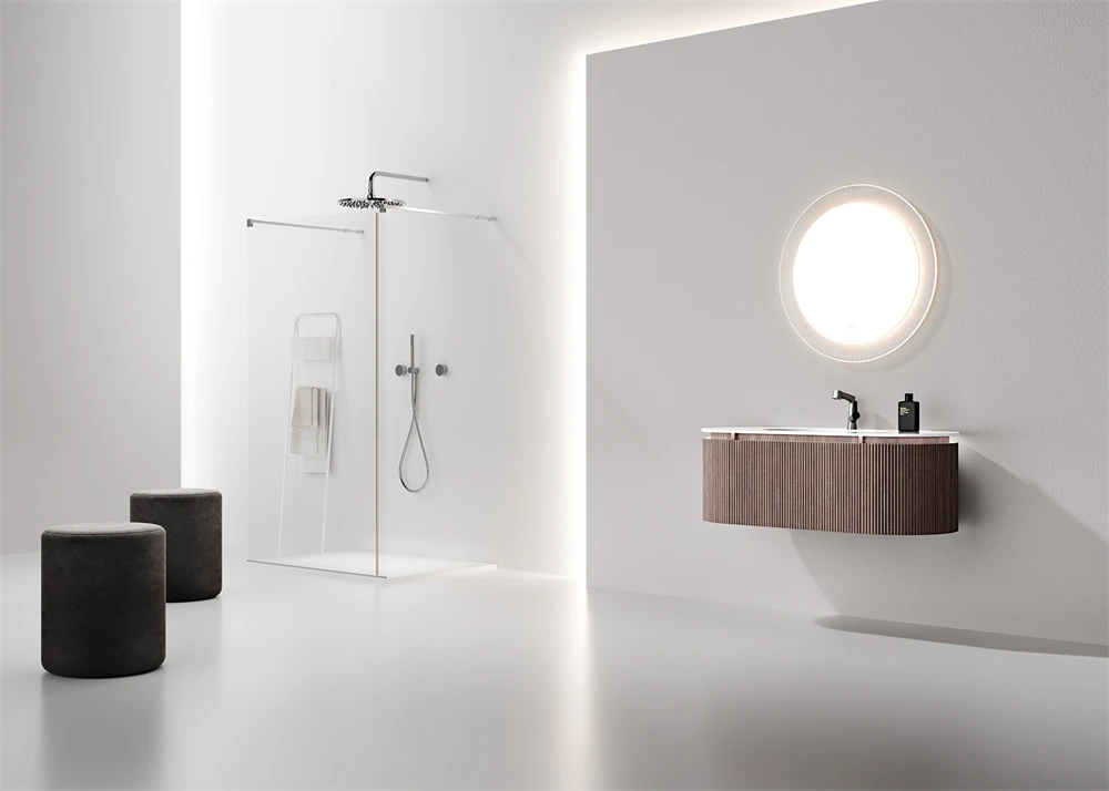 Modern Luxurious Hotel & Home Wall Mounted Bathroom Vanity with Mirror Hot Design Home Office Bathroom Makeup Vanities Cabinet
