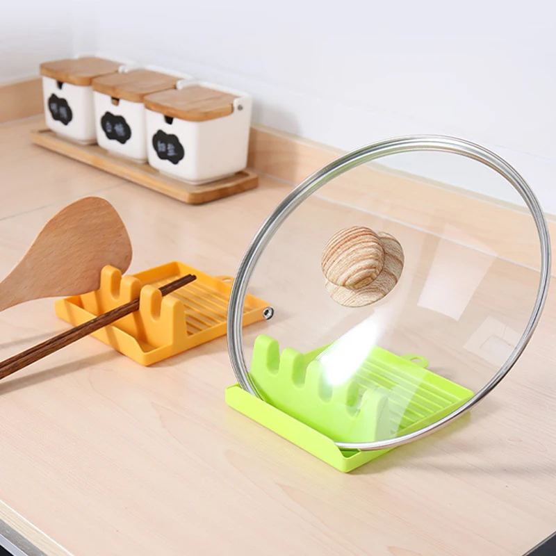 Multifunctional Non-perforating plastic Kitchen Spoon Shovel Shelving Pot Cover Shelf