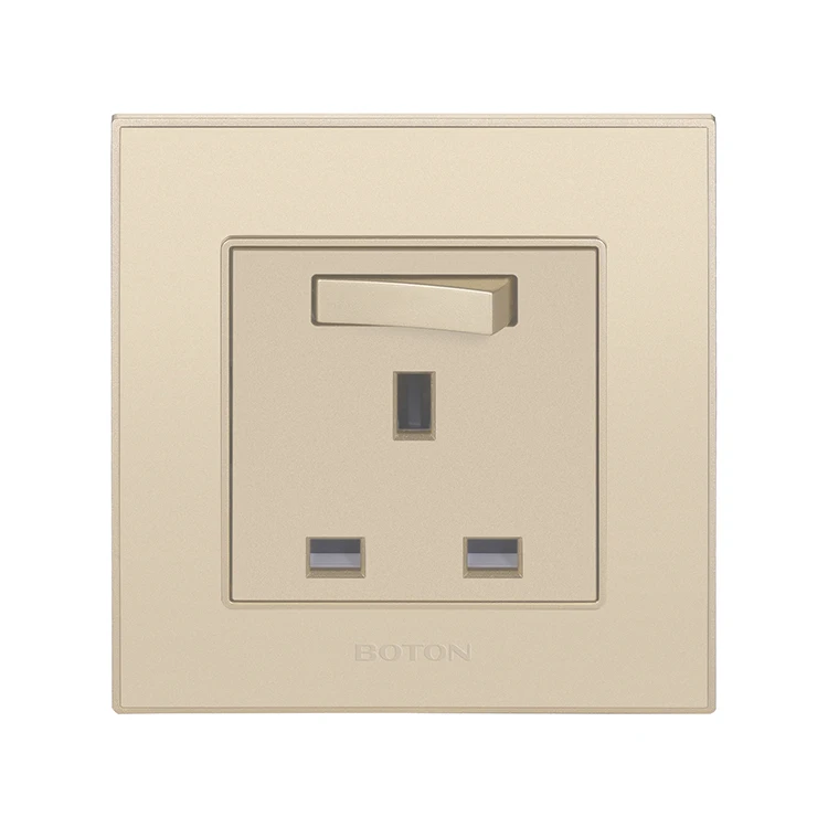 Британская стандартная однофазная двухполюсная настенная розетка 13A