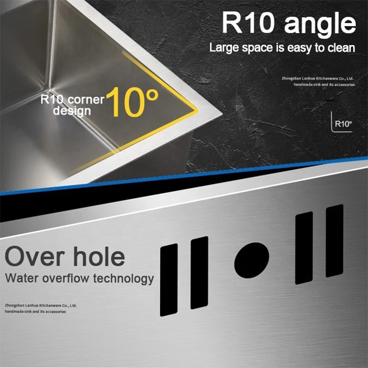 Handmade Sink Kitchen Faucets for Hotel Hot Selling Oem Luxury Modern Rectangle 304 Stainless
