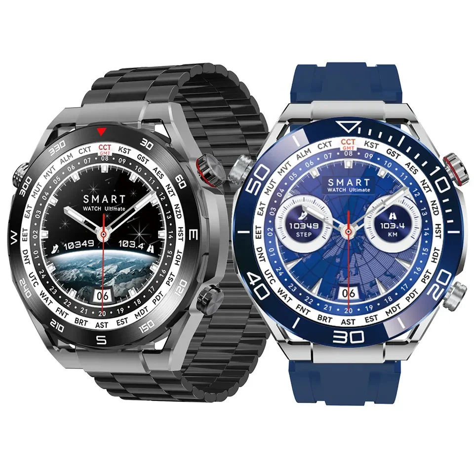 2023 HD Ultimate Amoled Smart watch Super high-end quality Sports Smartwatch Reloj inteligente With 3 straps Wireless Charging