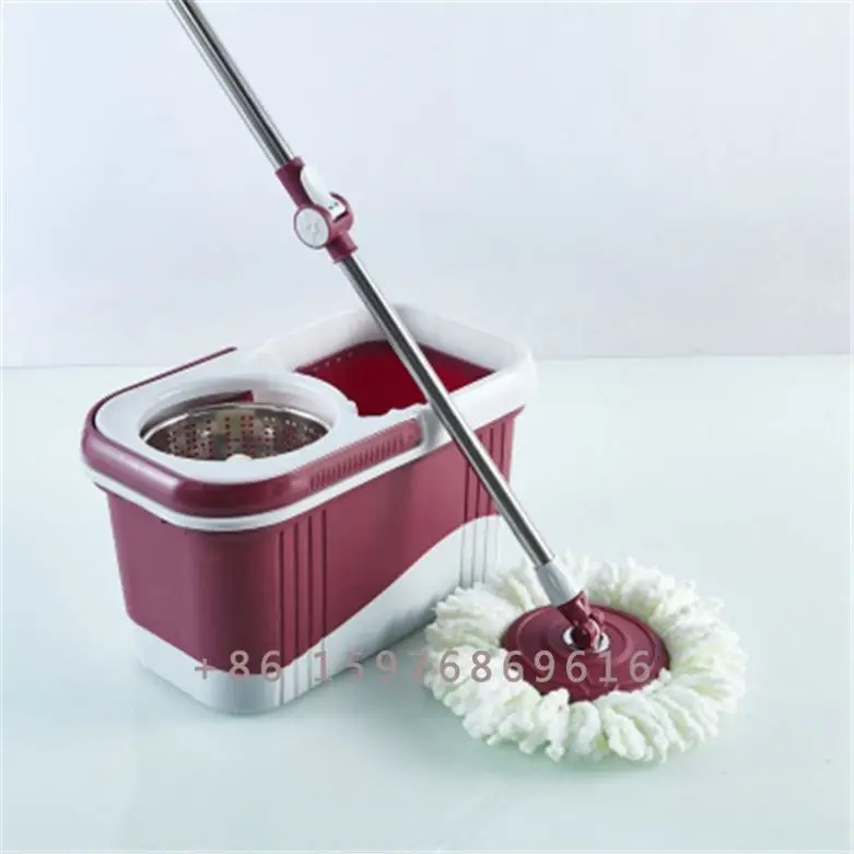 Дешевая Лучшая цена вращающаяся на 360 градусов Швабра из микрофибры с ведром пластиковая швабра ведро