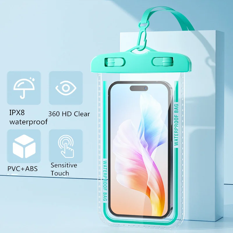 7.2inch Universal Waterproof Mobile Phone Case PVC Waterproof Case for iPhone 16 15 14 Pro Max S25 Ultra S24 S23+ A56 A26 A36